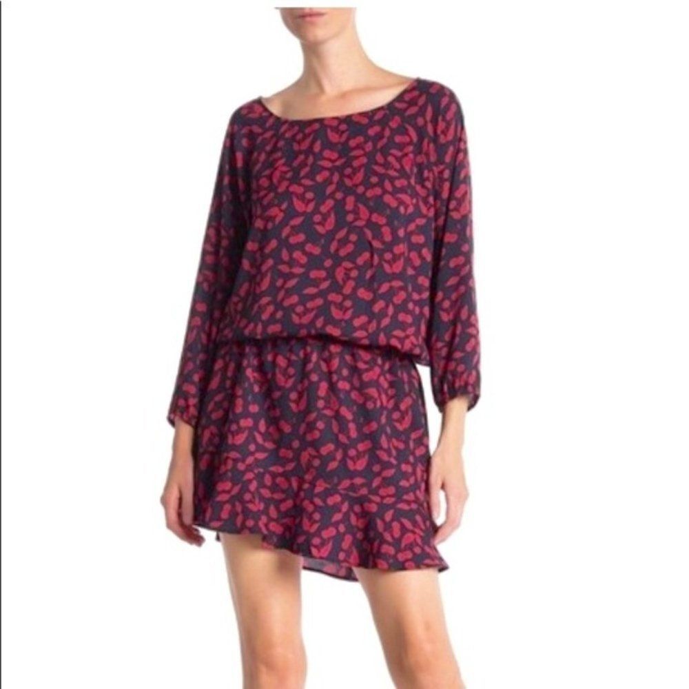 Joie Arryn midnight red cherry mini dress